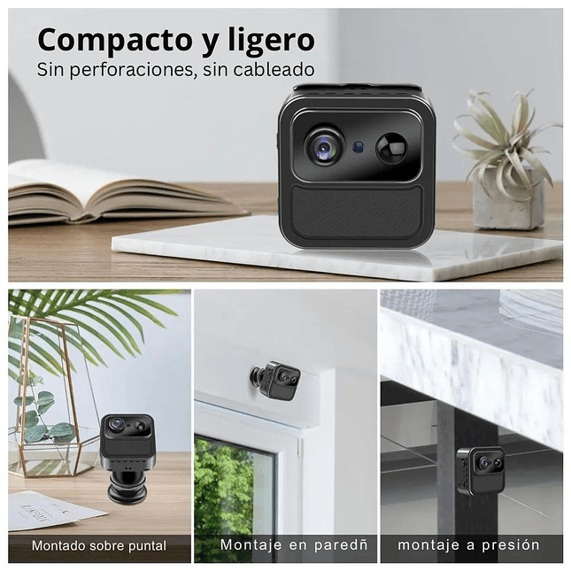 Mini Cámara Espía 4K WiFi R9  Cámara Oculta Compacta Ultra HD 2