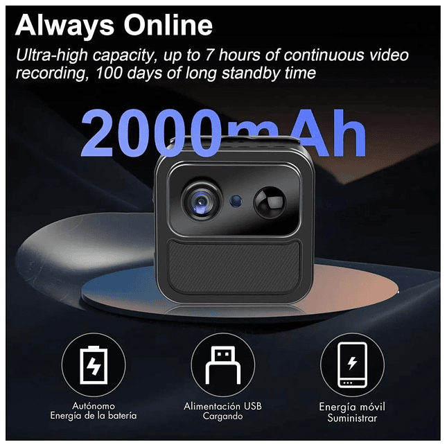 Mini Cámara Espía 4K WiFi R9  Cámara Oculta Compacta Ultra HD 6