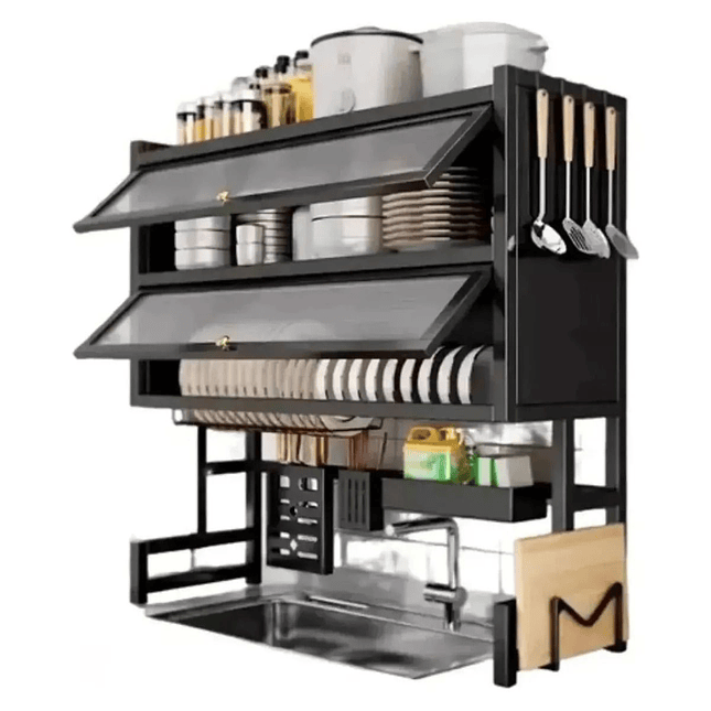 Organizador Escurridor Platero 65CM Ahorrador de Espacio con Doble Nivel 4