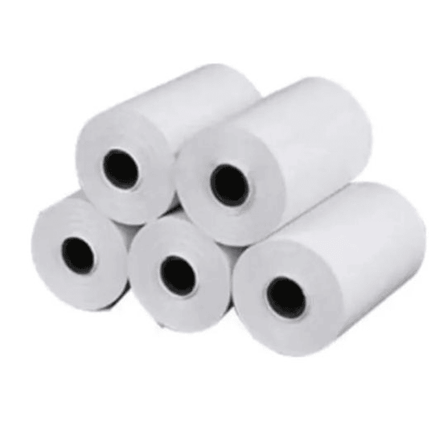 Papel de Repuesto para Mini Impresoras Térmicas P-5PC – 5 Rollos Blancos 3