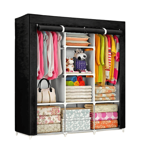 Armario Plegable 3 Módulos Negro Resistente