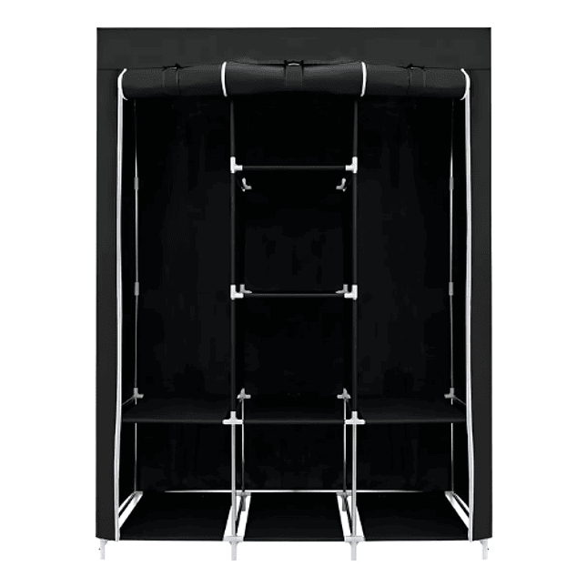 Armario Plegable 3 Módulos Negro Resistente 2