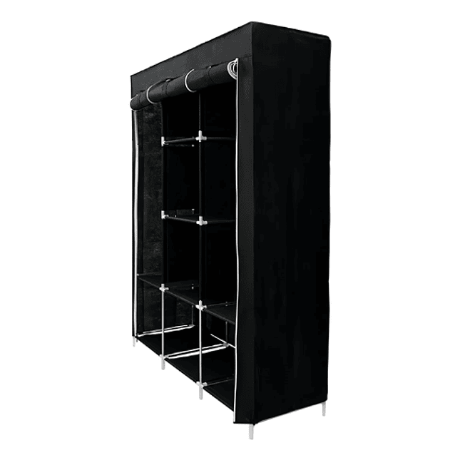 Armario Plegable 3 Módulos Negro Resistente 3