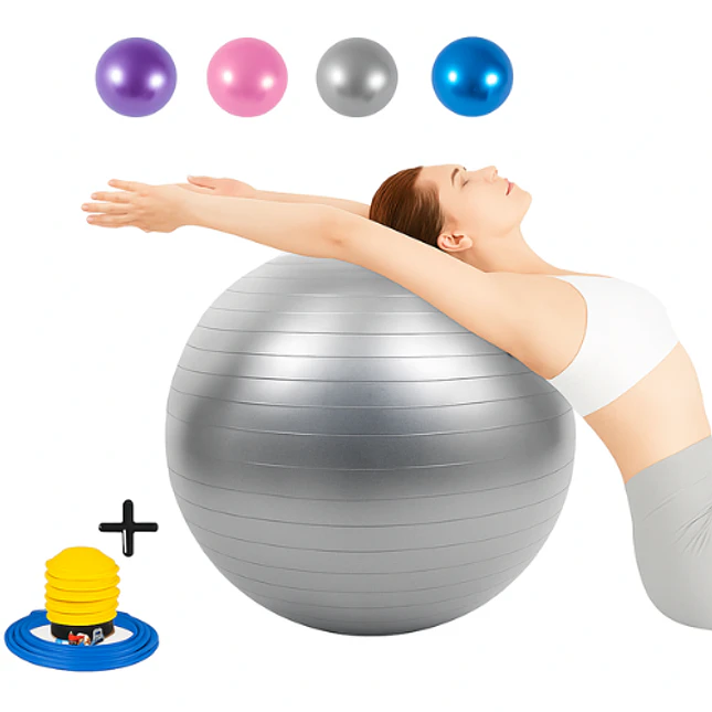 Pelota de Pilates 55 cm Antideslizante con Bomba 4