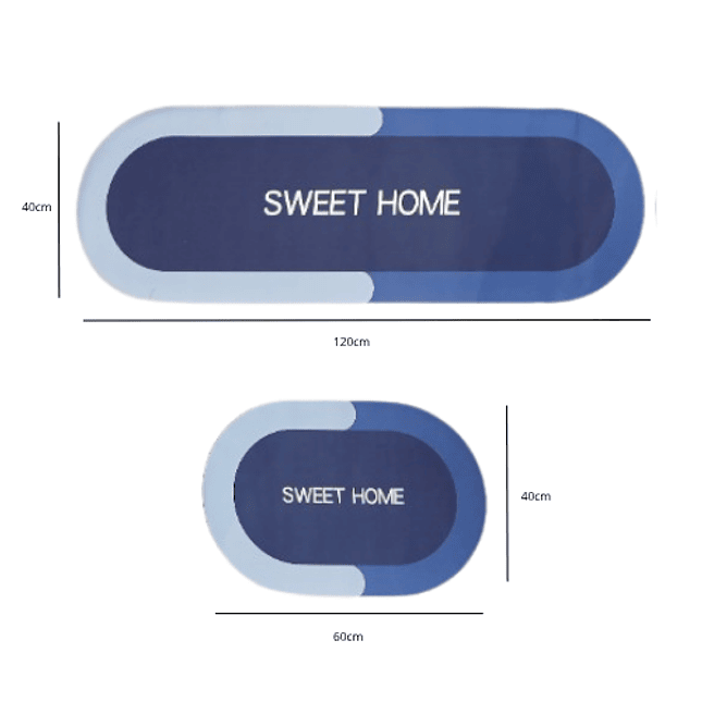 Set x2 Tapetes de Cocina Absorbentes 40x60 y 40x120 3