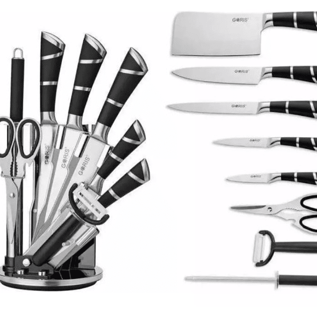 Juego de Cuchillos 9 Piezas con Soporte Giratorio 2