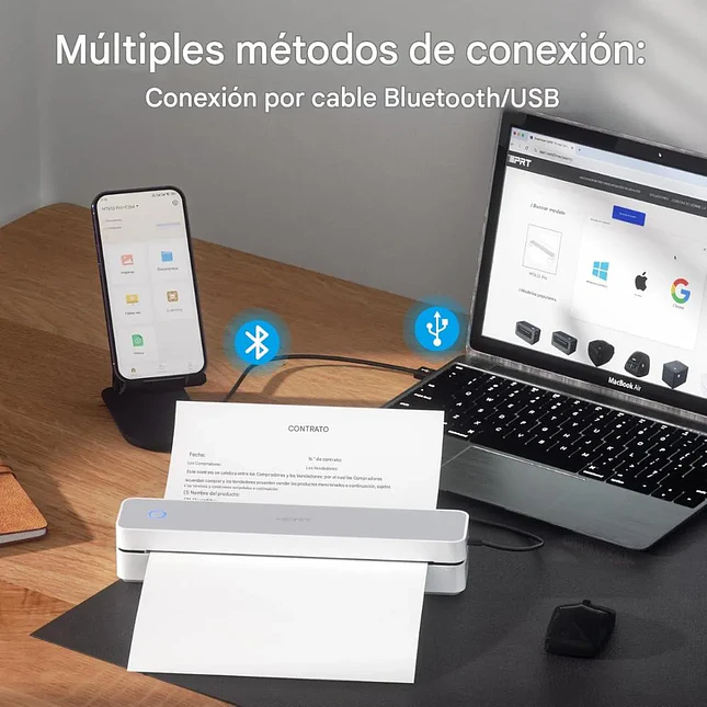 Impresora Térmica Portátil A4 HPRT MT610 + 100 Hojas 4