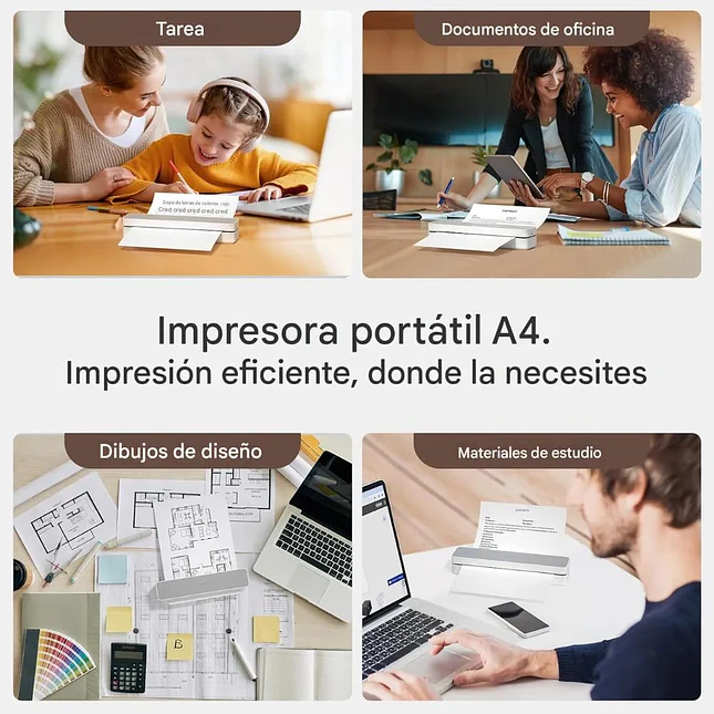 Impresora Térmica Portátil A4 HPRT MT610 + 100 Hojas 5