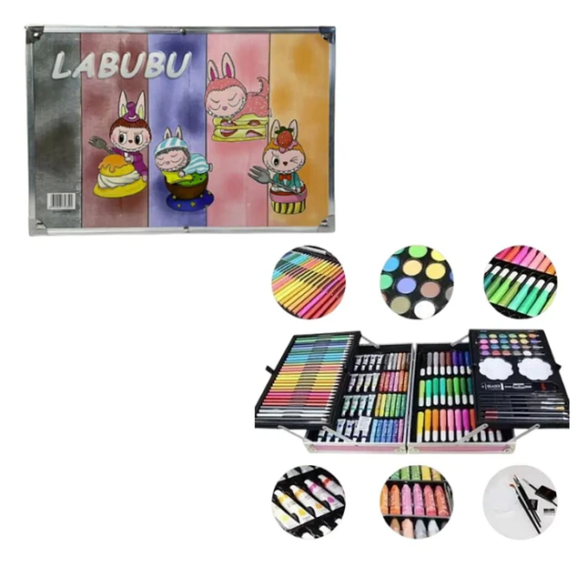 Kit Artístico Infantil con Estuche Portátil y Materiales de Dibujo 6