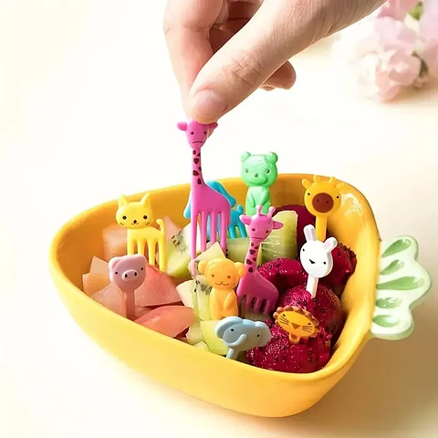 Set de Tenedores Infantiles con Picks de Animales x10
