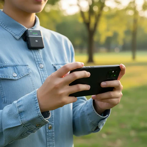 Micrófono Solapa Doble SX8 Inalámbrico Tipo C – iPhone y Android