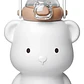 Termo en Forma de Oso Color Blanco con Sticker y Cuerda - Miniatura 2