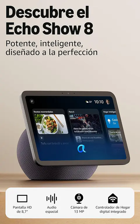 Amazon Echo Show 8 – Pantalla HD 8,7" con Alexa+