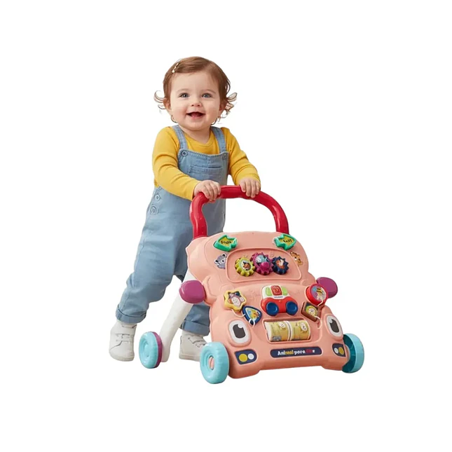 Andador Caminador Bebé HE0833 con Luz y Sonido – Rosa 1