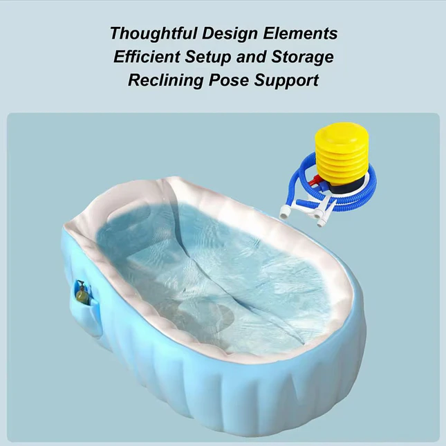 Bañera Inflable para Bebé – Rosado y Azul 5