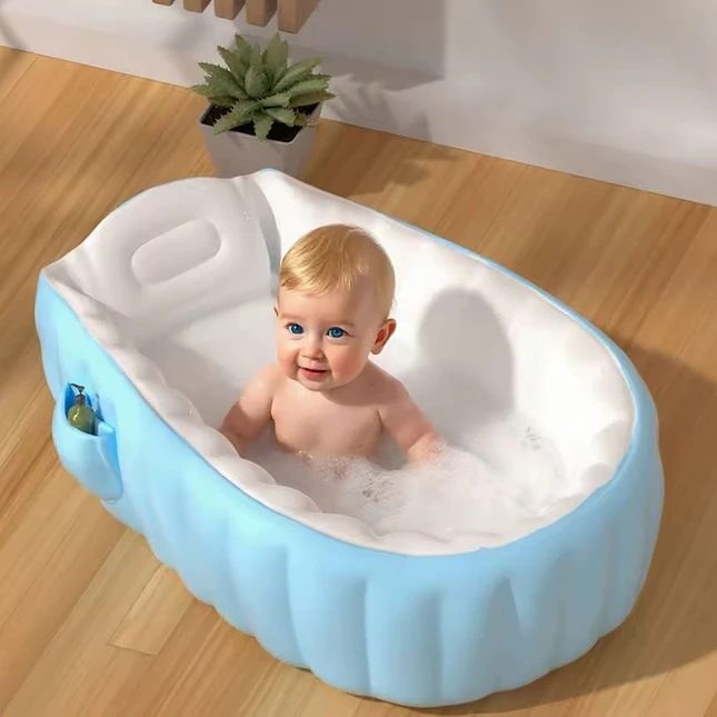 Bañera Inflable para Bebé – Rosado y Azul 2