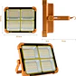 Lámpara Solar IP66 Multifuncional con USB - Miniatura 2