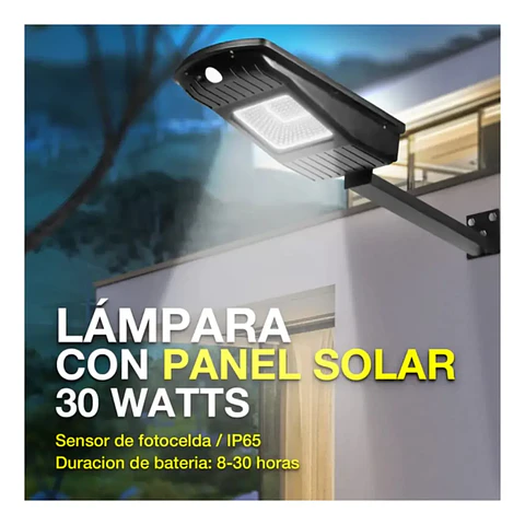 Lámpara Solar CL-180 30W + Parlante Bluetooth
