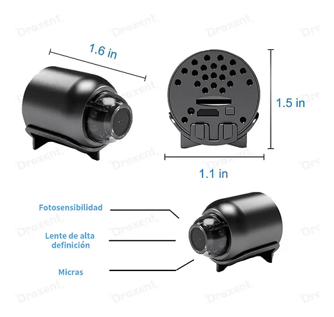Mini Cámara Inteligente WiFi 1080P Gran Angular X5