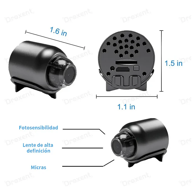 Mini Cámara Inteligente WiFi 1080P Gran Angular X5 2