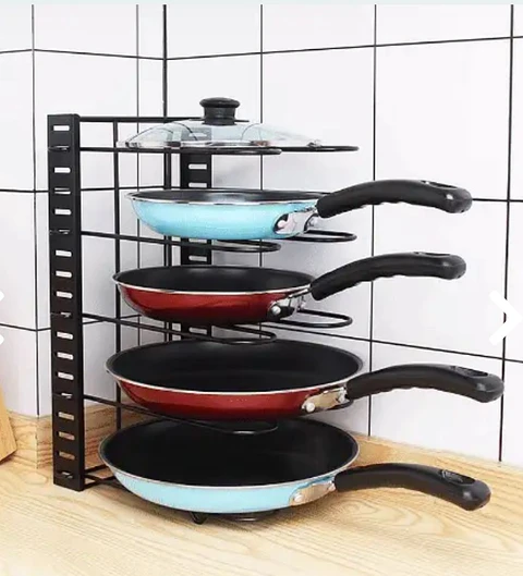 Organizador de Ollas, Tapas y Sartenes Ajustable