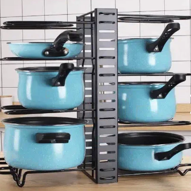 Organizador de Ollas, Tapas y Sartenes Ajustable 2