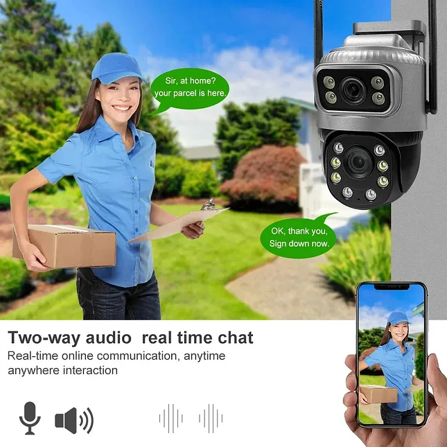 Cámara de Seguridad Doble Lente V380 Exterior 4