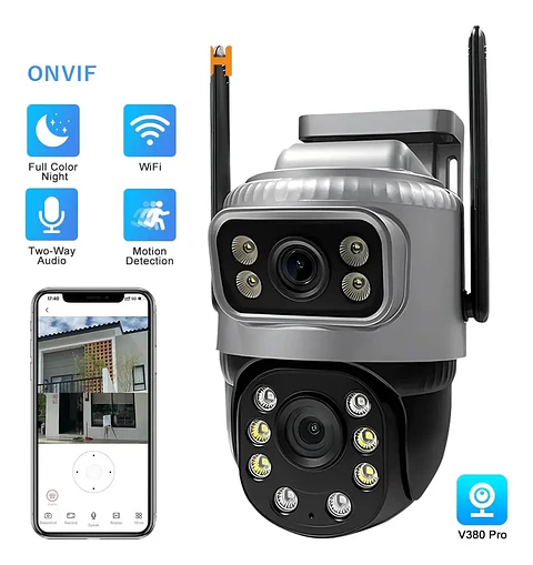 Cámara de Seguridad Doble Lente V380 Exterior