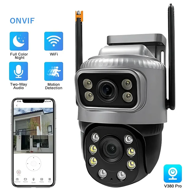 Cámara de Seguridad Doble Lente V380 Exterior 2