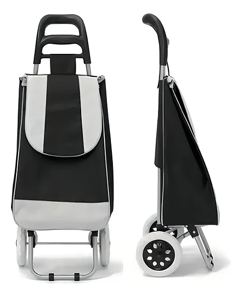 Carro de Mercado Plegable con Bolsa Desmontable