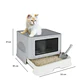 Caja de Arena Plegable para Gatos con Tapa - Miniatura 2