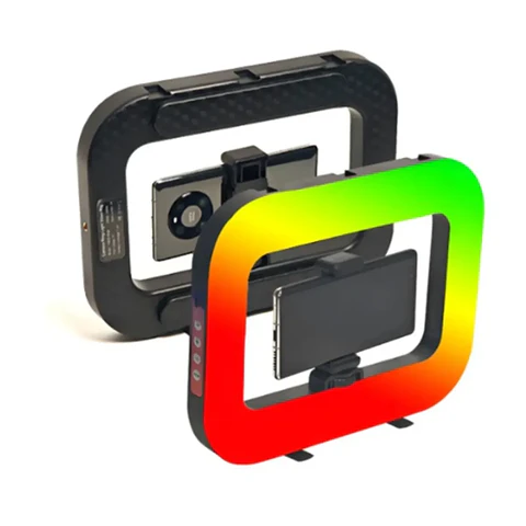 Luz LED RGB E30 con Soporte para Celular y Cámara