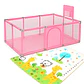 Corral Infantil con Tapete, Aro de Baloncesto y Portería - Miniatura 1