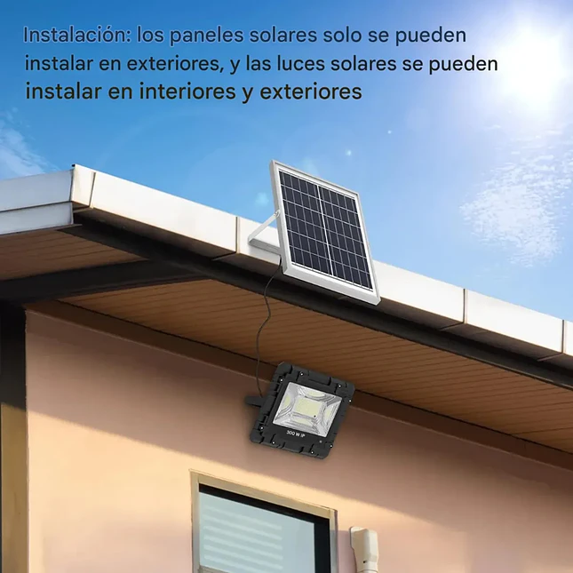 Lámpara Reflector Solar Jortan 600W con Panel y Control Remoto 4
