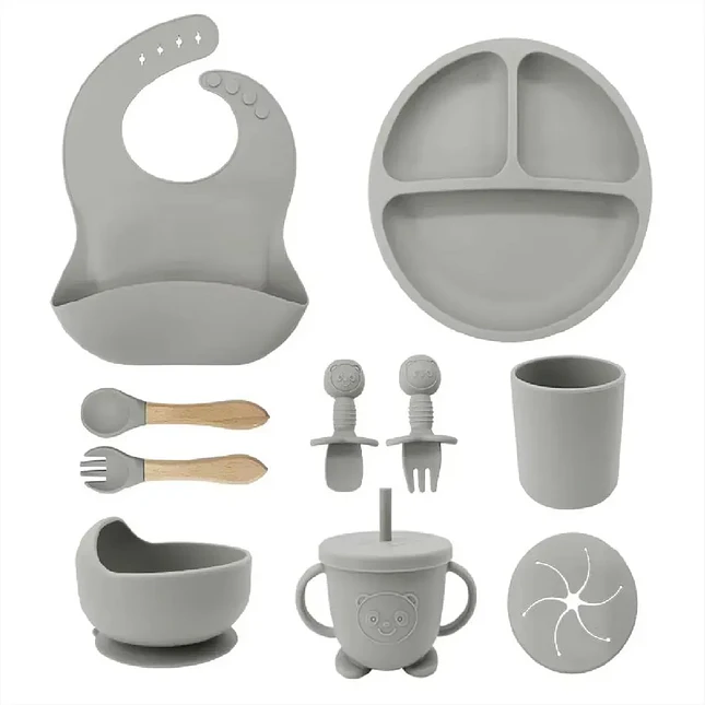 Set de Alimentación para Bebé 8 Piezas de Silicona 4