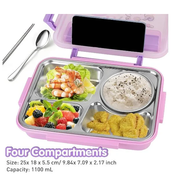 Lonchera Infantil Tipo Bento 4 Compartimentos 3