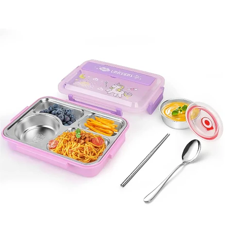Lonchera Infantil Tipo Bento 4 Compartimentos