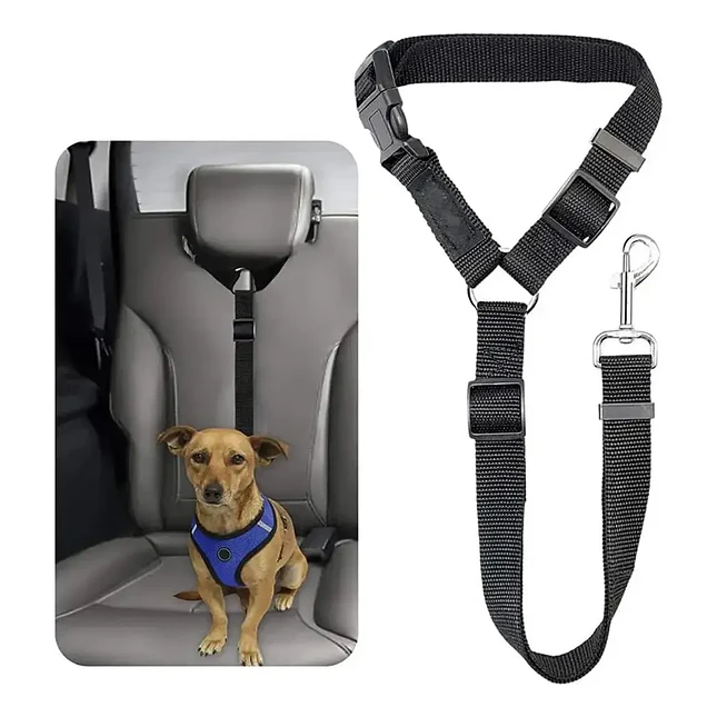 Correa de Seguridad para Perro para Auto Ajustable 1