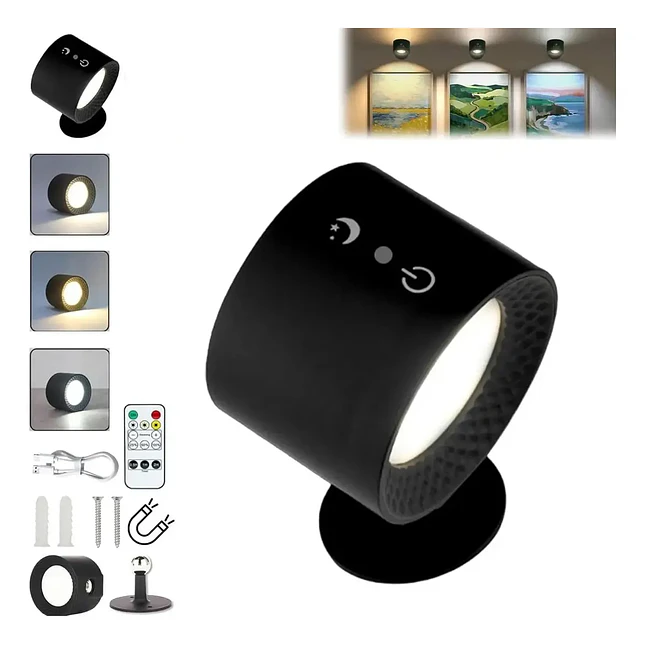 Lámpara LED de Pared Recargable 1