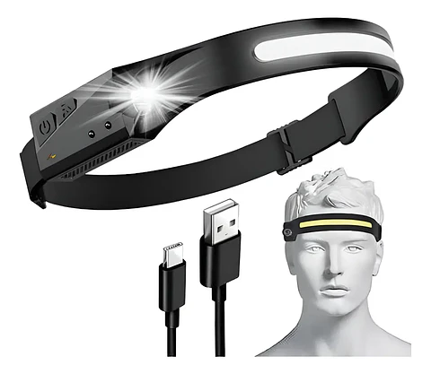 Banda para Cabeza LED Recargable con Sensor