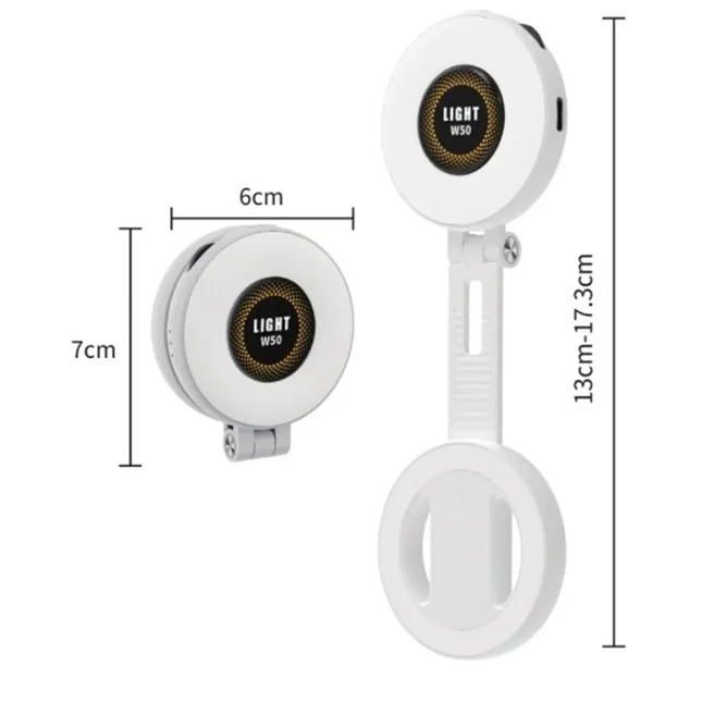 Luz Magnética para Selfie W50 LED Recargable 2