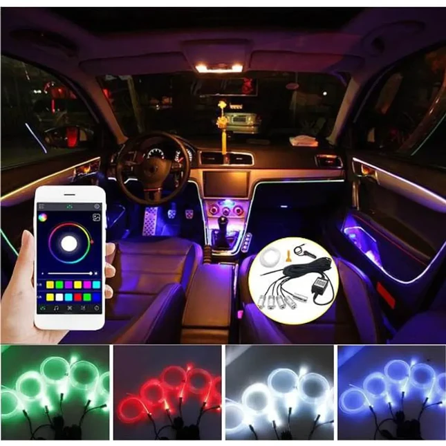 Tiras de Luces LED RGB para Coche con Control Remoto 4