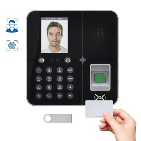 Máquina de Control de Asistencia Biométrica Facial y Huella