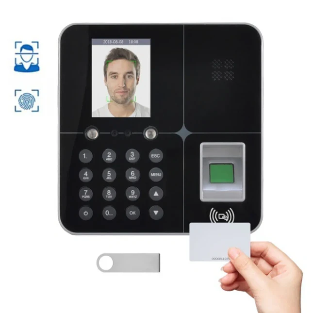 Máquina de Control de Asistencia Biométrica Facial y Huella 1