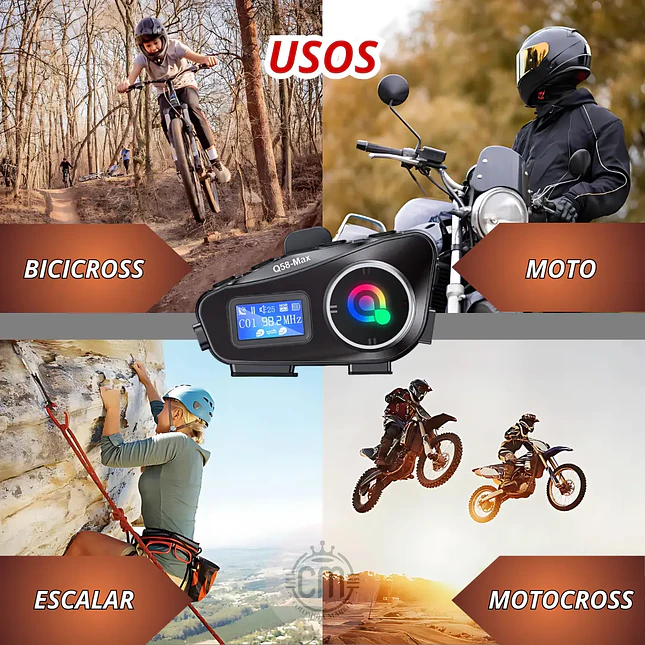 Intercomunicador para Moto Q58 Max Bluetooth con Radio FM 2