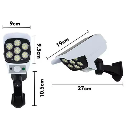 Lámpara Solar LED Giratoria con Sensor de Movimiento