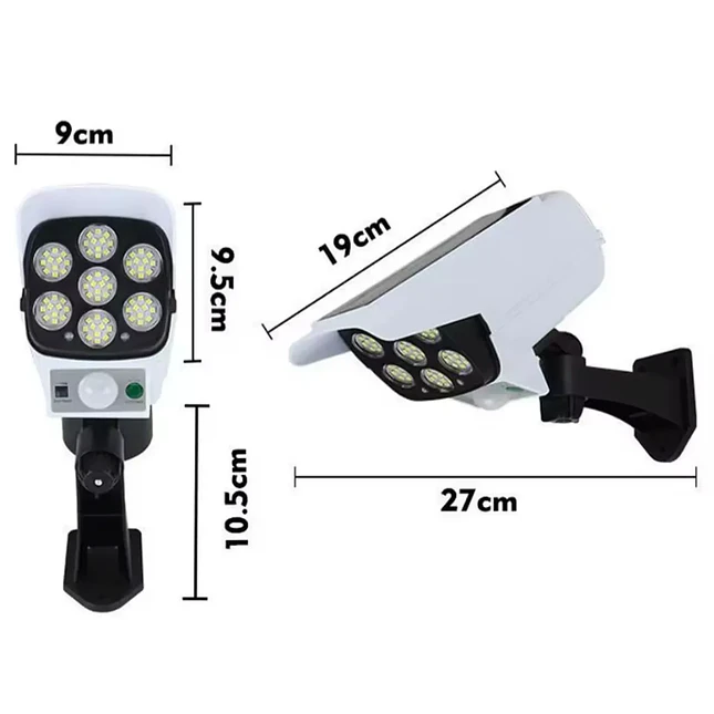 Lámpara Solar LED Giratoria con Sensor de Movimiento 2