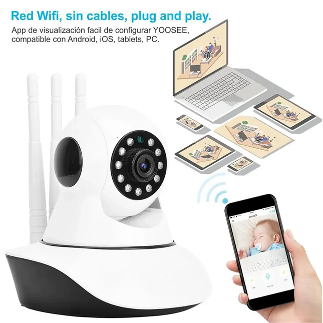 Cámara IP WiFi de 3 Antenas Yoosee 3