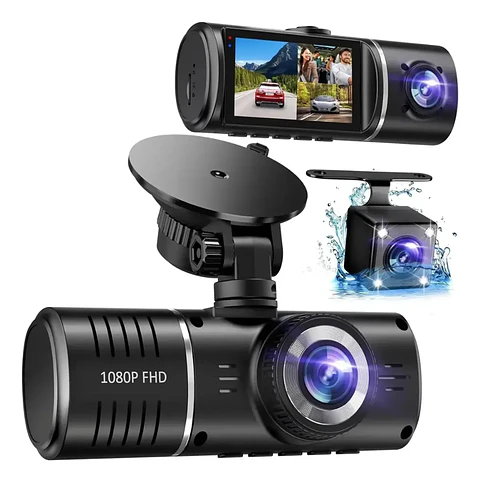 Cámara DVR para Carro 3 Lentes Full HD