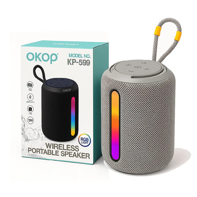 Parlante Portátil Okop KP-599 Bluetooth con Luces LED 2